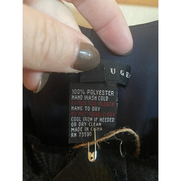 Yansi Fugel Black Top With Side Zipper. Sz.8 - Picture 5 of 5